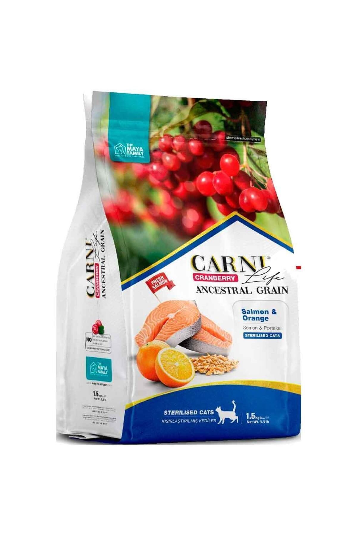 Carni Life Pumpkin Tahılsız Kedi Somon & Portakal Kısırlaştırılmış Yetişkin 10 Kg