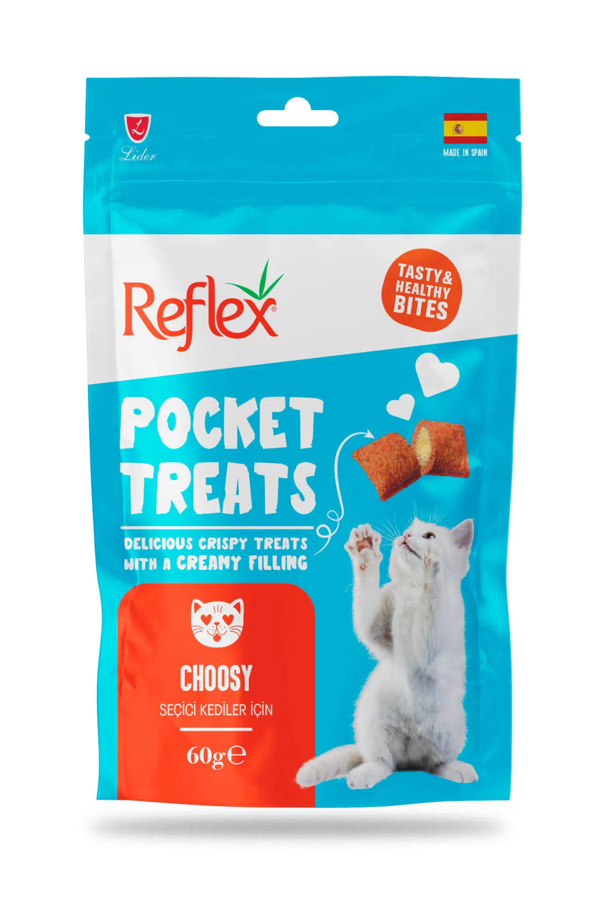 Reflex Pocket Treats Choosy Seçici Kediler için Tavuklu Kedi Ödülü 60 Gr