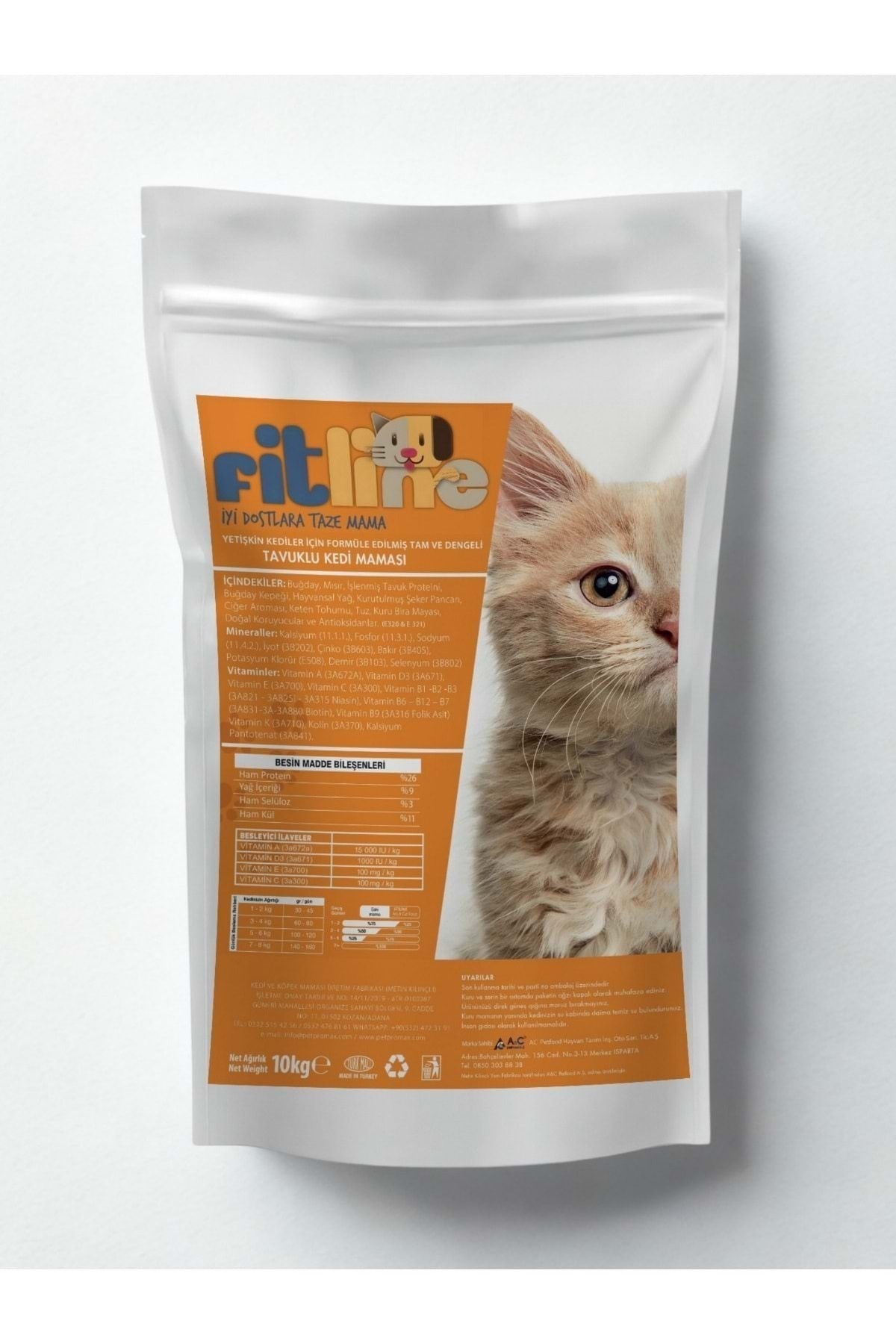 Yetişkin Kediler İçin Tavuklu Mama 10 kg